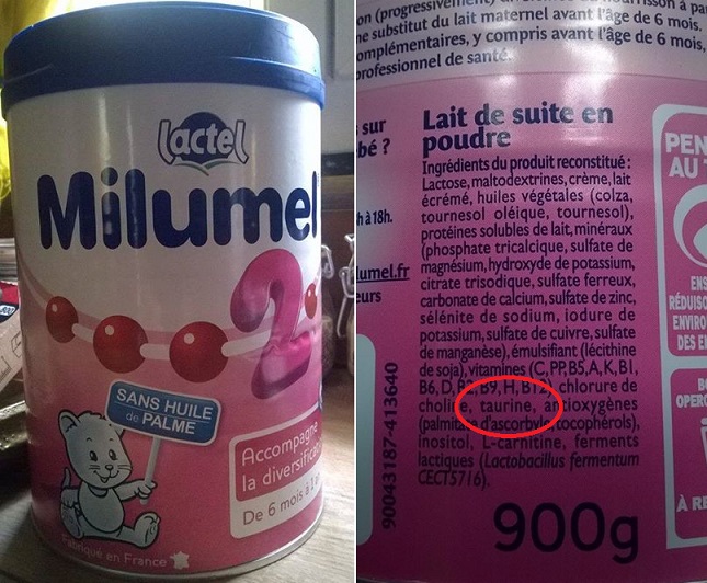 De La Taurine Dans Le Lait Pour Bebe De La Marque Lactel Alnas Fr