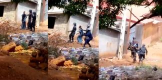 Guinée - La police utilise une femme comme bouclier humain - VIDEO