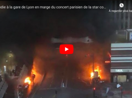 Concert de Fally Ipupa les images impressionnantes de l'incendie à Gare de Lyon - VIDEO