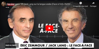Énorme clash en direct entre Éric Zemmour et Jack Lang sur la langue arabe - VIDEO