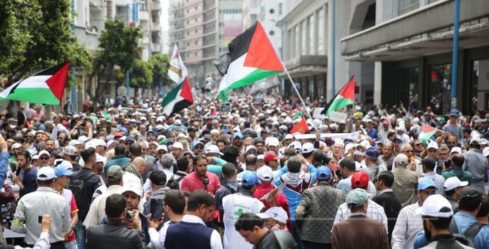 Rabat - les Marocains marchent et soutiennent de toutes leurs forces les Palestiniens