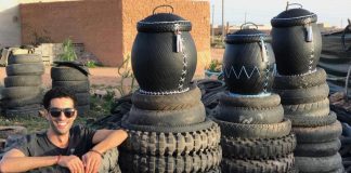 Un jeune Marocain transforme des pneus usagés en objets déco qui s’arrachent !