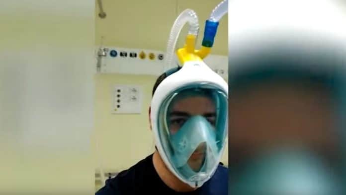 Des masques de plongée Décathlon utilisés dans les hôpitaux !