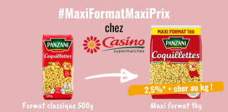 Attention aux arnaques des maxi-formats vendus à des prix bien plus élevés !