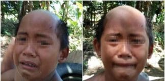 un pere fait une coupe honteuse a son fils