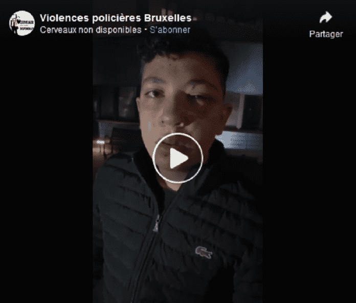 Bruxelles : Mounaïm 19 ans tabassé par cinq policiers cagoulés - VIDEO