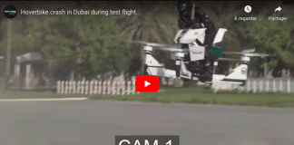 Dubaï la nouvelle moto volante de la police s’écrase durant la démonstration