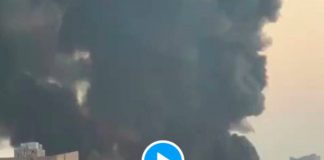 Emirats arabes unis un grand incendie dans un marché fermé d'Ajman (1)