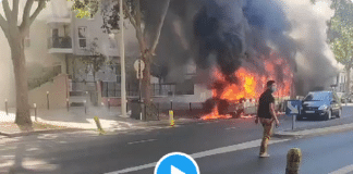 Nanterre : un bus de la RATP prend feu, une explosion entendue - VIDEO