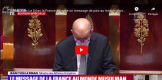 Jean-Yves Le Drian La France adresse un « message de paix au monde musulman »