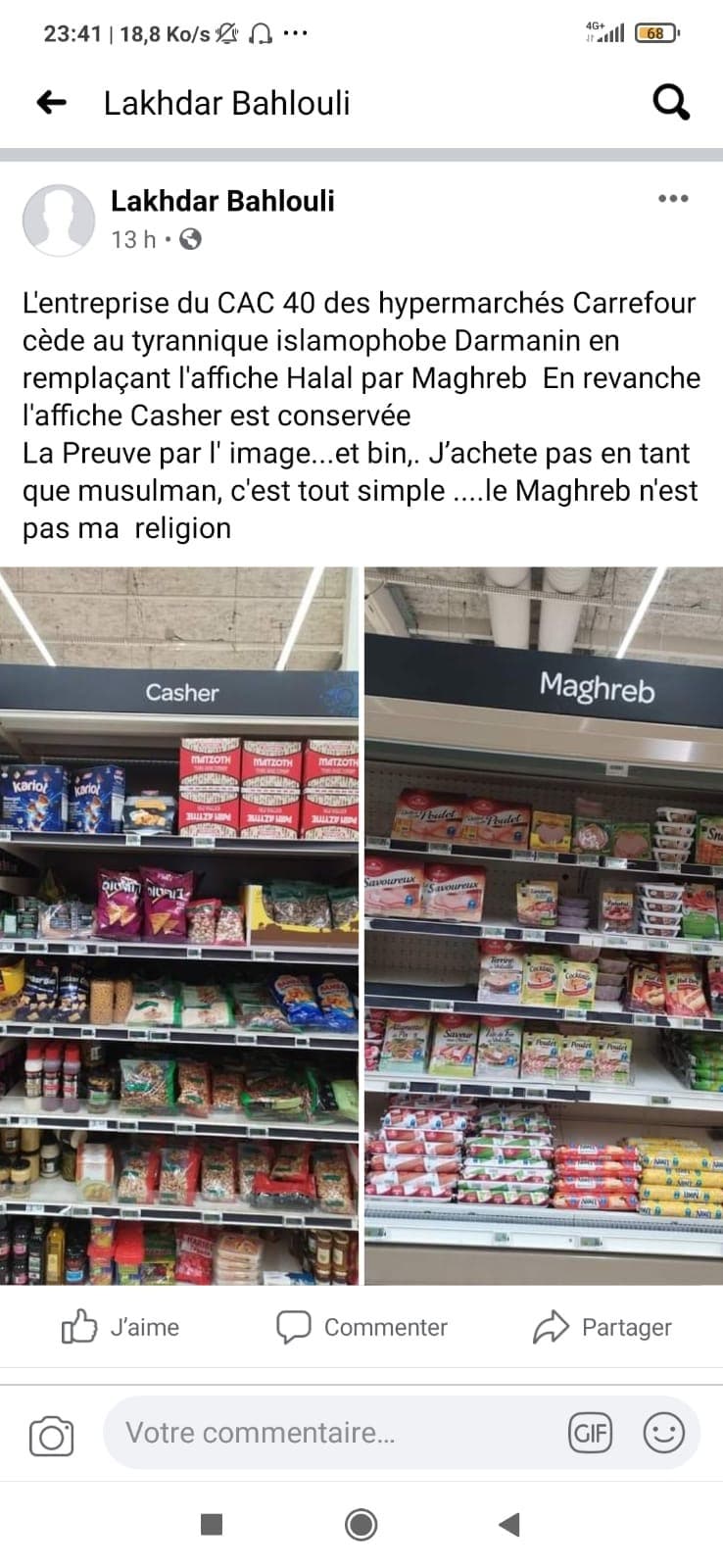 Carrefour remplace le rayon « Halal » par le rayon « Maghreb »