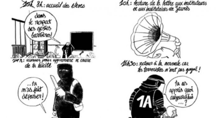 Charlie Hebdo se moque de l’hommage à Samuel Paty
