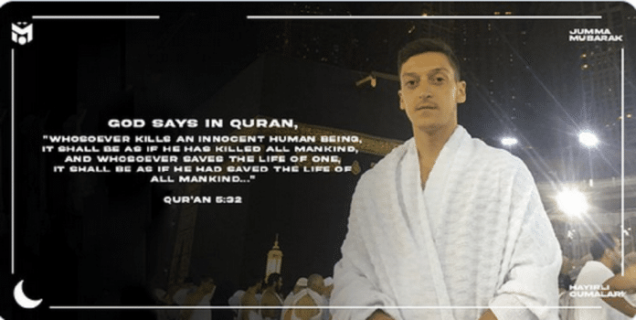 Pour dénoncer le terrorisme, Mesut Ozil cite un verset du Coran
