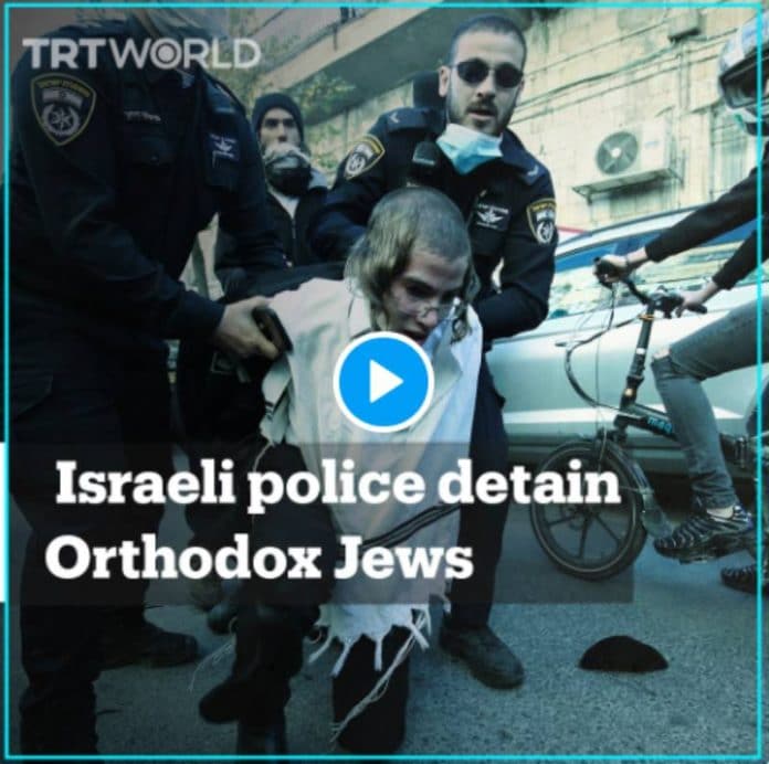 _La police israélienne tabasse et arrête des juifs orthodoxes qui protestencontre Israël - VIDEO