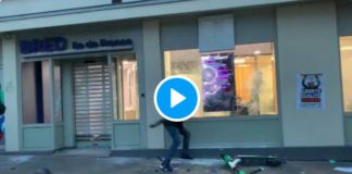 Paris des individus saccagent une banque et brûlent son mobilier - VIDEO