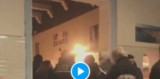 Liberté! Liberté! des clients d’un restaurant chassent les policiers venus faire respecter le confinement - VIDEO