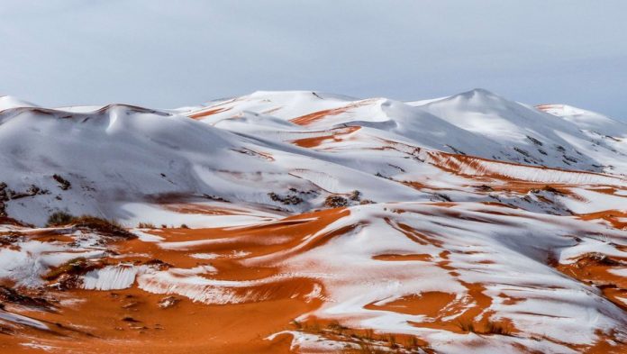 Algérie - des photos du Sahara sous la neige font le tour du monde2