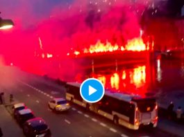 Les supporters du Wydad Casablanca enflamment la ville de Lyon - VIDEO