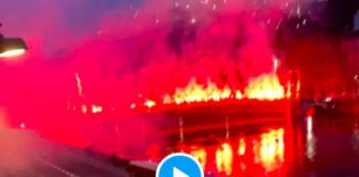 Les supporters du Wydad Casablanca enflamment la ville de Lyon - VIDEO
