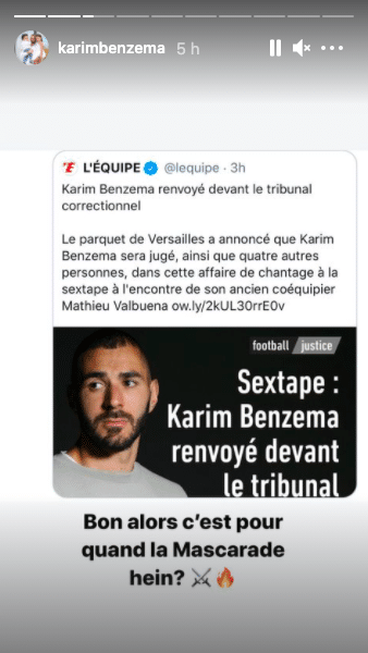 Sextape Karim Benzema dénonce « une mascarade » dans le procès qui l’oppose à Mathieu Valbuena2