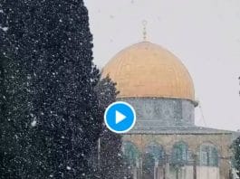 Jérusalem des flocons de neige tombent sur la mosquée al-Aqsa - VIDEO