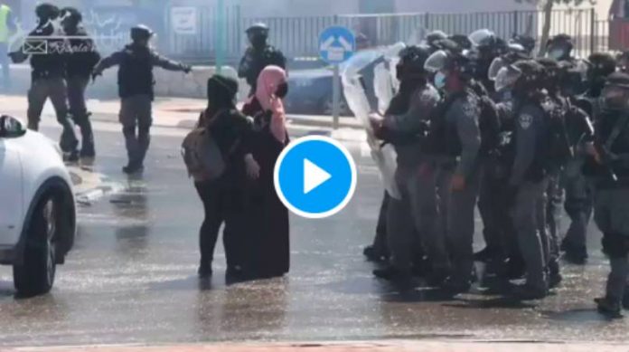 Les soldats israéliens projettent violemment au sol une femme palestinienne - VIDEO