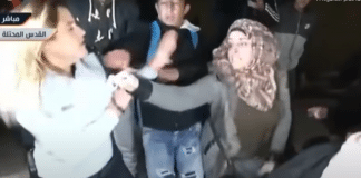 Al-Aqsa une Palestinienne défend avec courage une jeune fille agressée par une policière israélienne - VIDEO