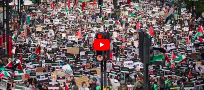 Londres la plus grande mobilisation en solidarité avec les Palestiniens rassemble près de 200 000 personnes - VIDEO