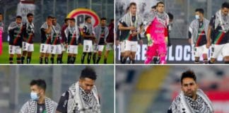 Une équipe de football chilienne porte le keffieh en solidarité avec les Palestiniens