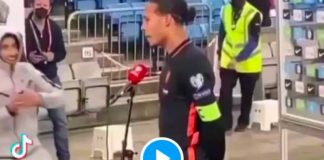 Virgil Van Dijk repousse sèchement un fan pendant une interview - VIDEO