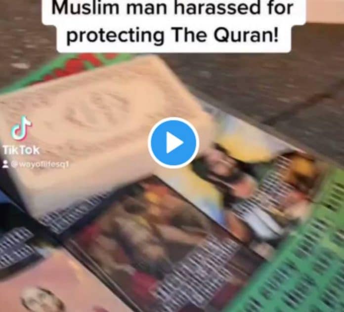 Chicago des hommes jettent par terre et piétinent le Saint Coran devant un musulman - VIDEO