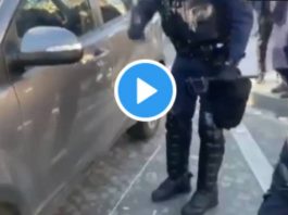 « Convoi de la Liberté » Un policier brise la vitre d’un automobiliste -VIDEO