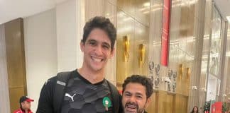 Coupe du Monde - Jamel Debbouze fête la victoire du Maroc aux côtés de Yassine Bono 