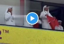 Coupe du Monde l'émir du Qatar agite fièrement le drapeau du Maroc pour célébrer la qualification - VIDEO