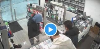 Royaume-Uni un commerçant musulman victime d’un tentative de vol filmée - VIDEO