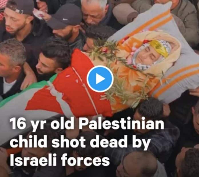 Cisjordanie le jeune Mustafa Sabbah tué par les soldats israéliens - VIDEO