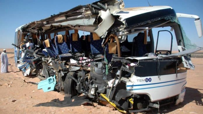 Egypte - un terrible accident de bus fait 14 morts et 25 blessés