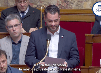 Discours de Florian Chauche dénonçant la complicité de la France à Gaza