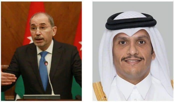 Cheikh Mohammed bin Abdulrahman bin Jassim Al Thani et Ayman Safadi