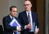 Mercosur : La France demande le report du vote de l’UE Le Premier ministre Sébastien Lecornu et le ministre de l’Économie Roland Lescure quittant l'Elysée, à Paris, en France.