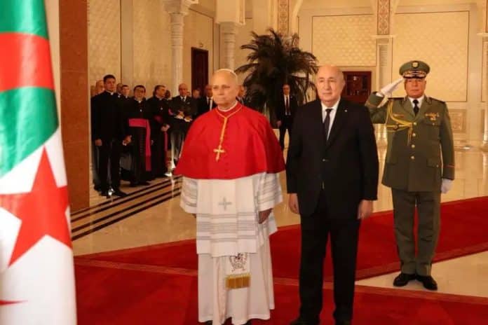 Le pape Leon XIV et Abdelmadjid Tebboune