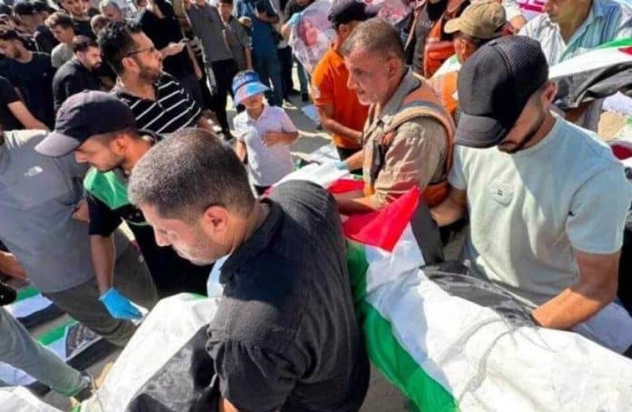 Enterrement palestiniens